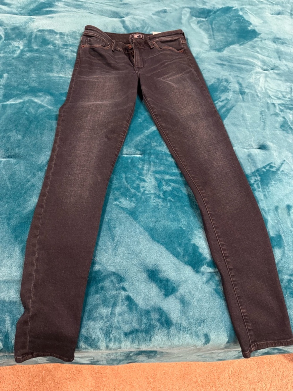Abercrombie and Fitch, skinny jeans in a dark wash